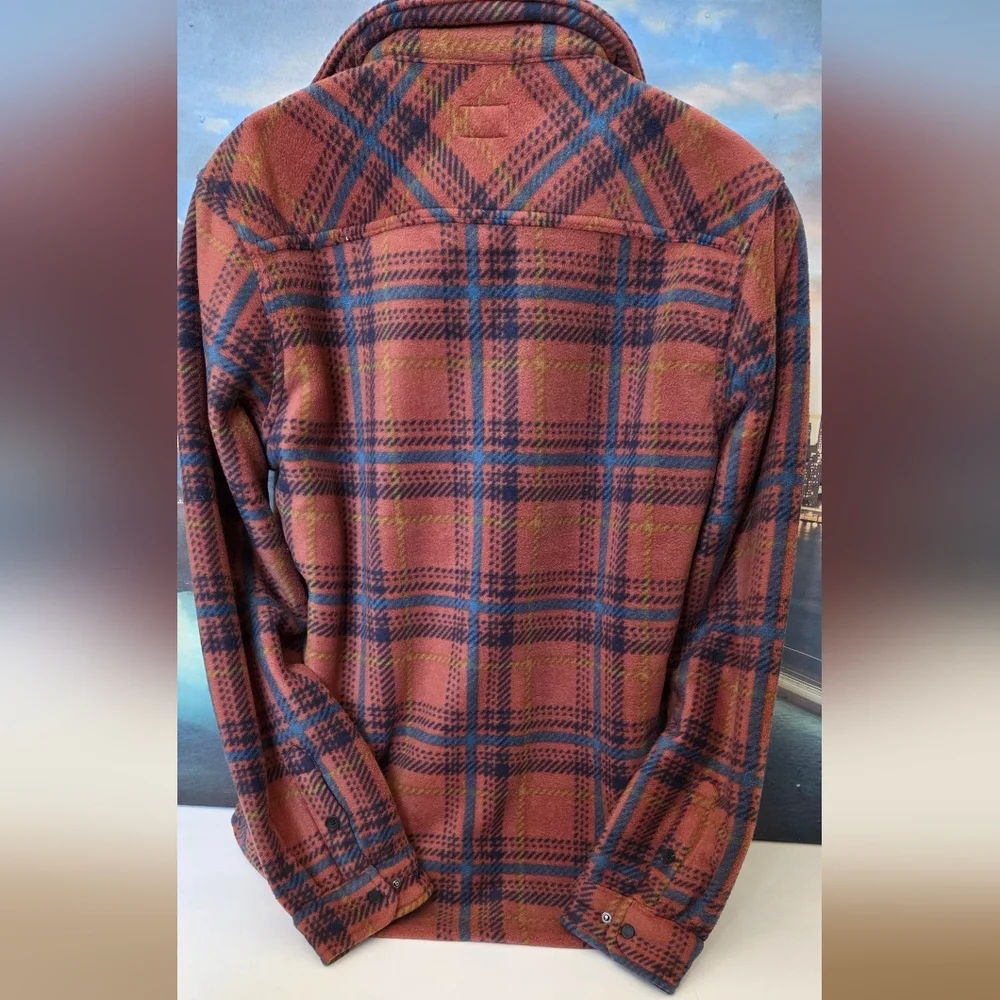 O'NEILL Rust & Navy Plaid Snap Buttons Jacket NWT